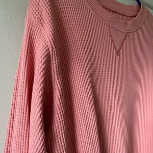 Aerie Pink Waffle Knit Sweater